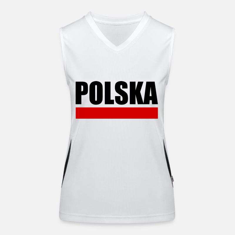 DRAPEAU POLOGNE Débardeur respirant contrasté Femme