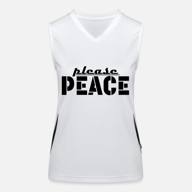 please peace Tshirt Funktionelles Kontrast-Tank Top für Frauen