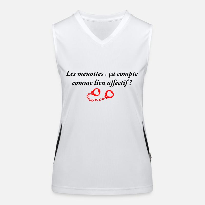 Les menottes ça compte comme lien affectif Débardeur respirant contrasté Femme