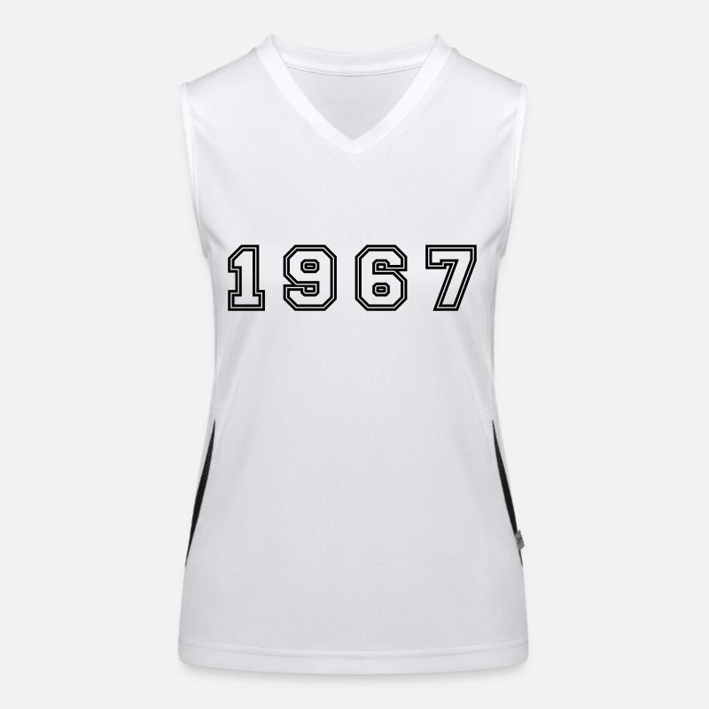 1967 Year Number Women's Functional Contrast Tank Top