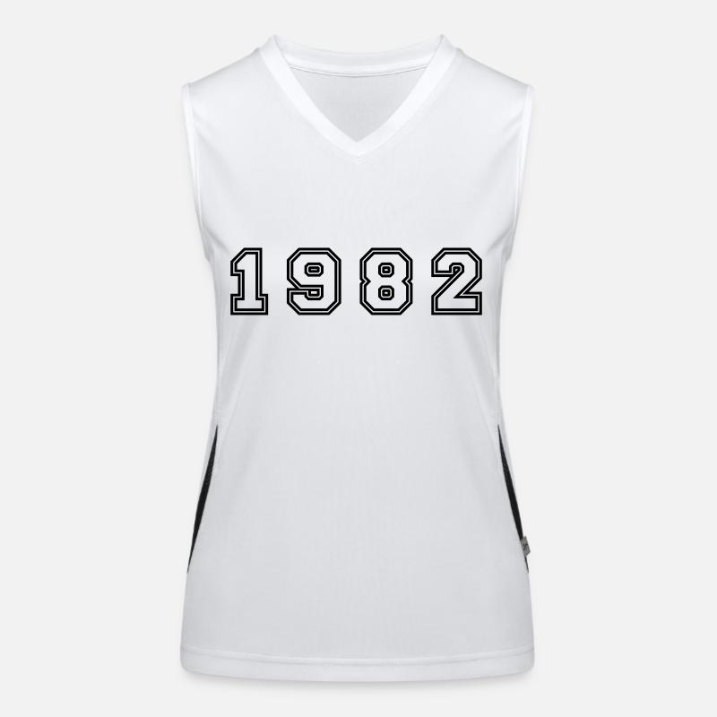 1982 Year Number Women's Functional Contrast Tank Top