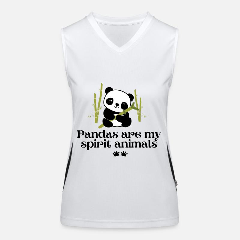 Pandas sind mein Geisttier Funktionelles Kontrast-Tank Top für Frauen
