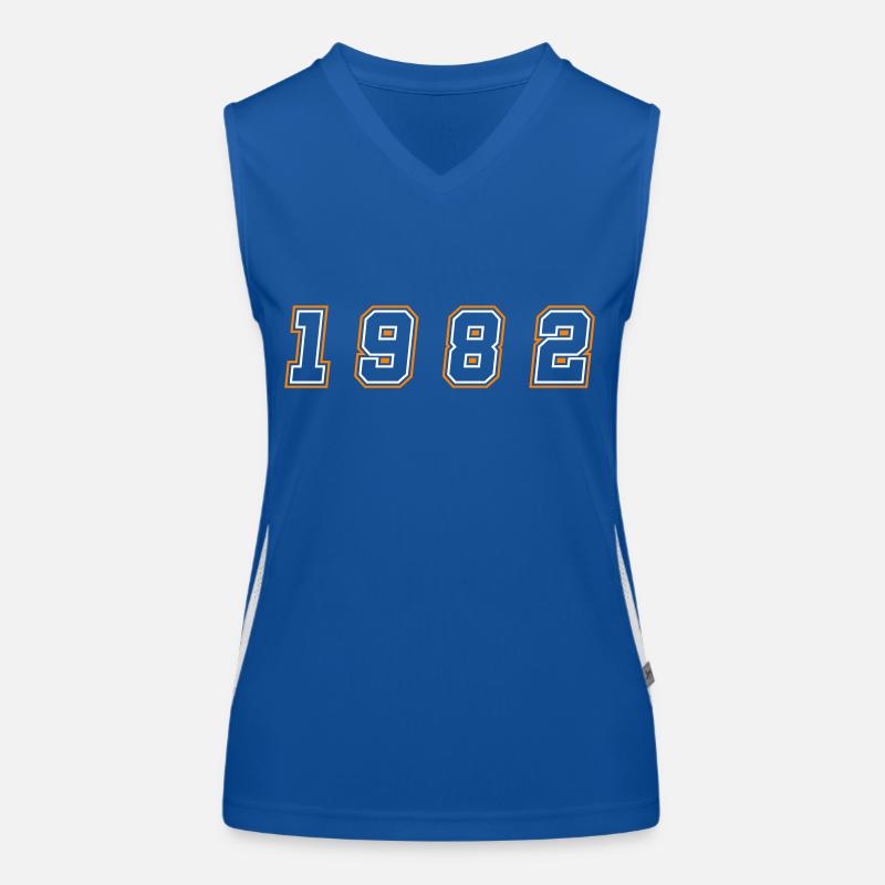 1982 Year Number Women's Functional Contrast Tank Top