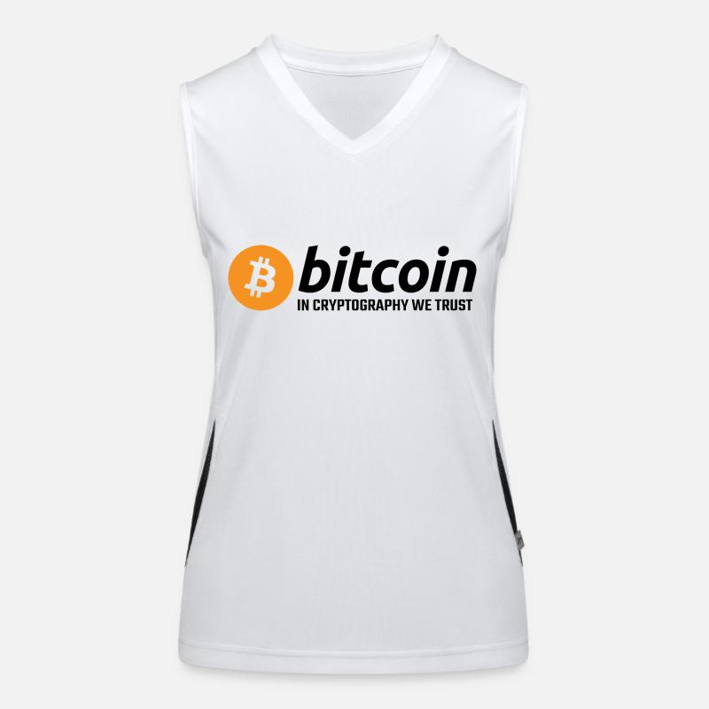 Bitcoin in Kryptographie, der wir vertrauen Funktionelles Kontrast-Tank Top für Frauen