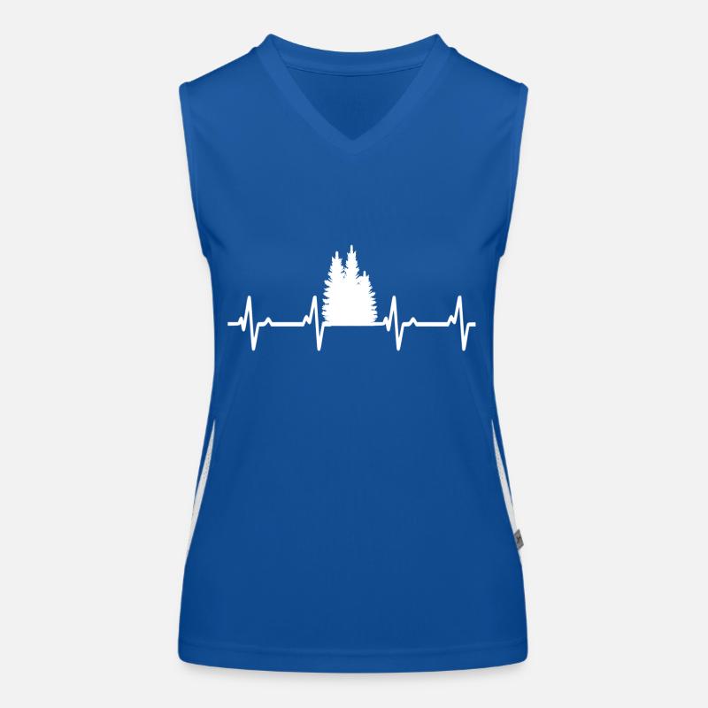 Wald Herzschlag Baum Förster Funktionelles Kontrast-Tank Top für Frauen