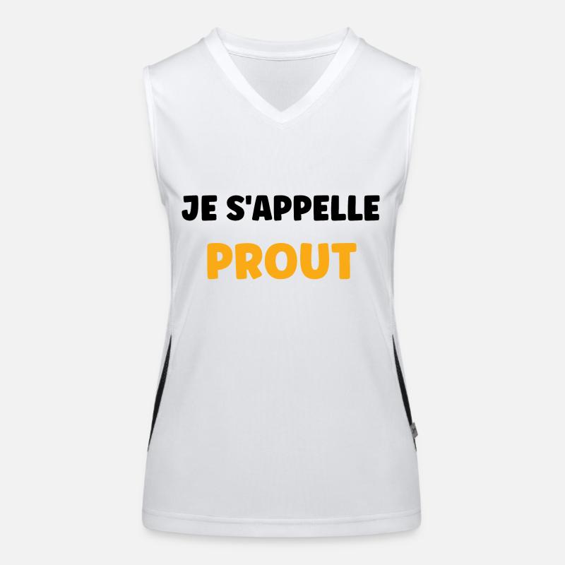 Je s'appelle prout Débardeur respirant contrasté Femme