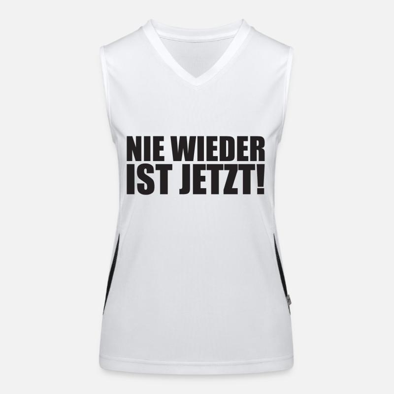 Never again is now Women's Functional Contrast Tank Top