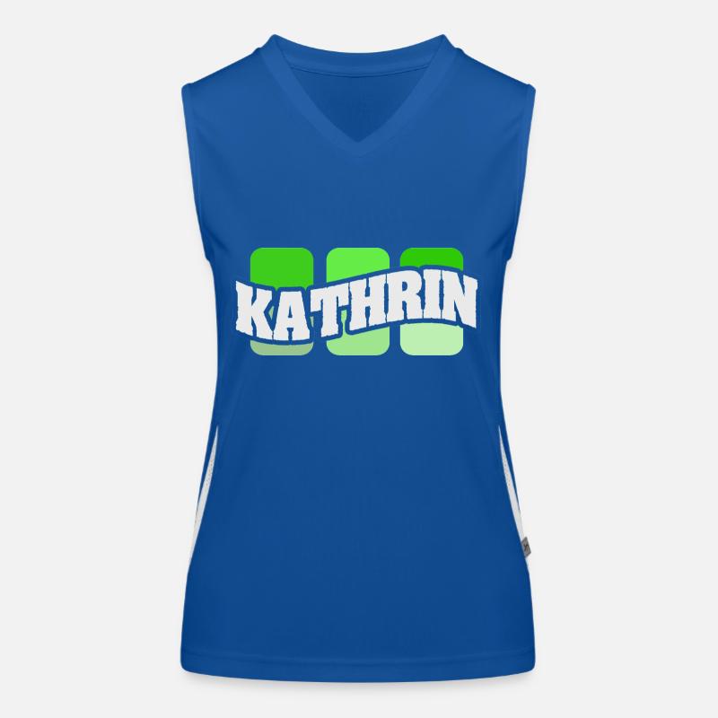 Name Kathrin Funktionelles Kontrast-Tank Top für Frauen