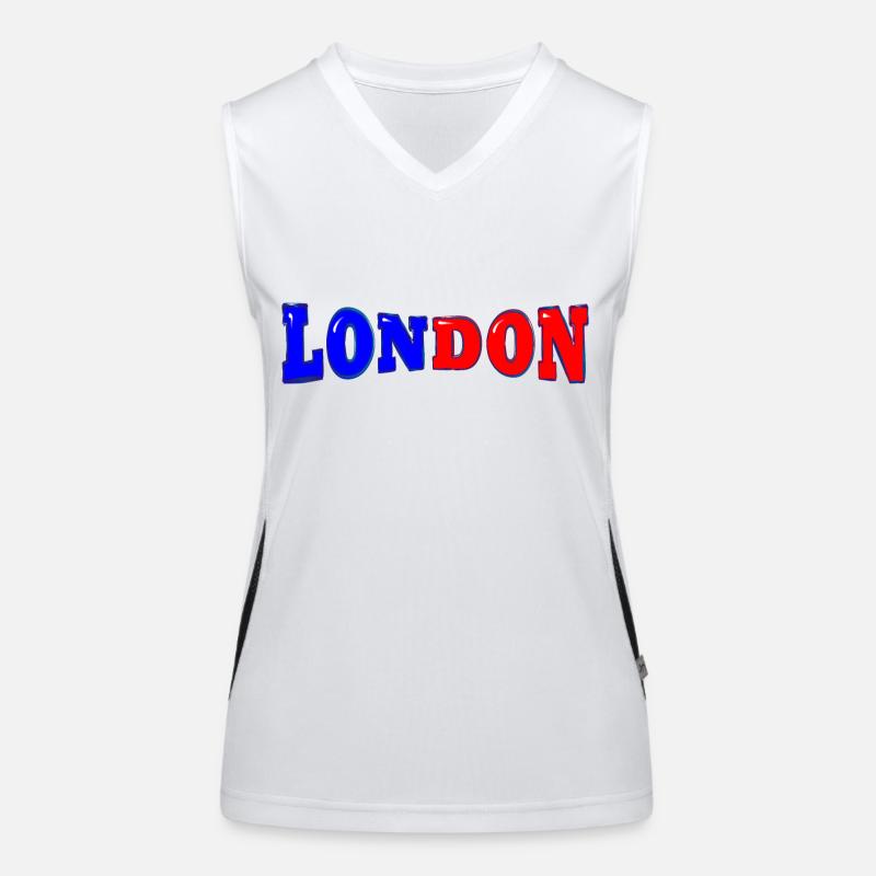 LON DON VERZERRUNG Funktionelles Kontrast-Tank Top für Frauen