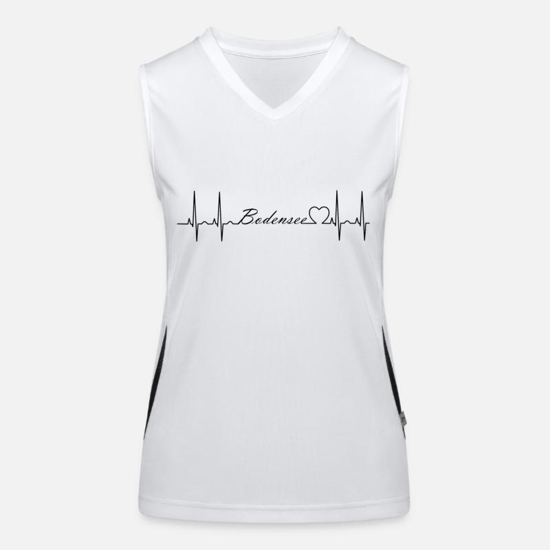 Lake Constance - Women's Functional Contrast Tank Top - white/black