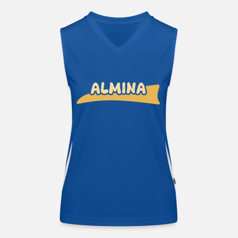 Almina als Vorname Funktionelles Kontrast-Tank Top für Frauen