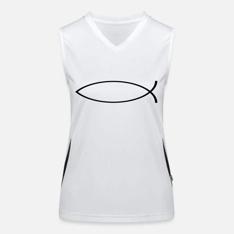 Fisch Funktionelles Kontrast-Tank Top für Frauen