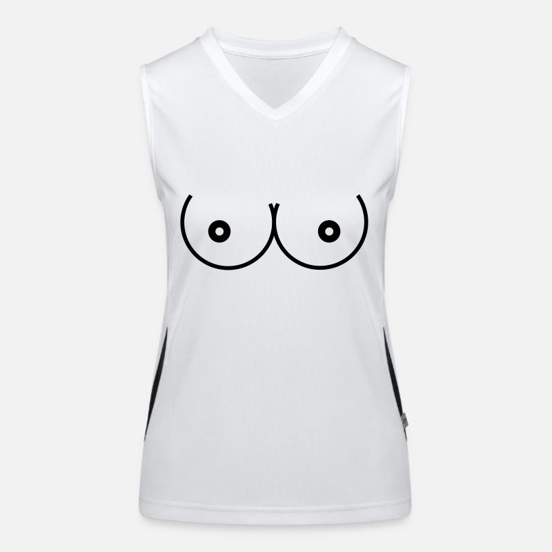 seins Breast buste Débardeur respirant contrasté Femme