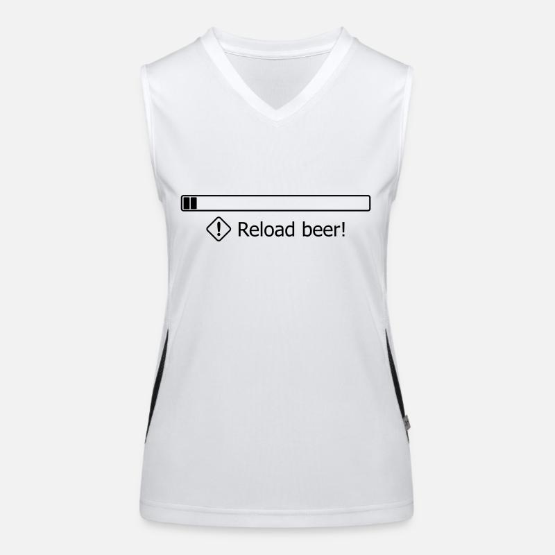 Reload beer! Funktionelles Kontrast-Tank Top für Frauen