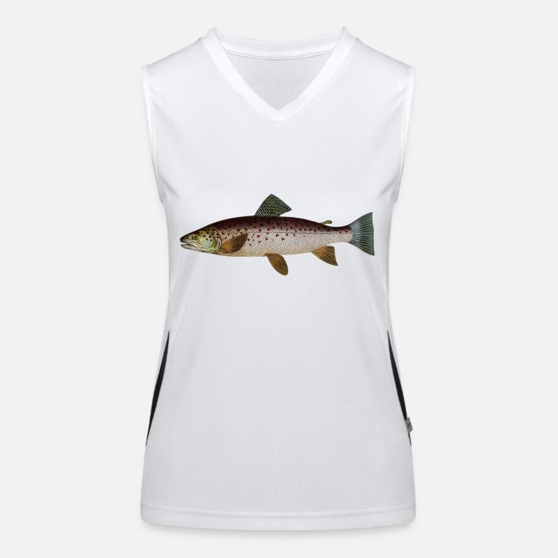 Forelle Funktionelles Kontrast-Tank Top für Frauen