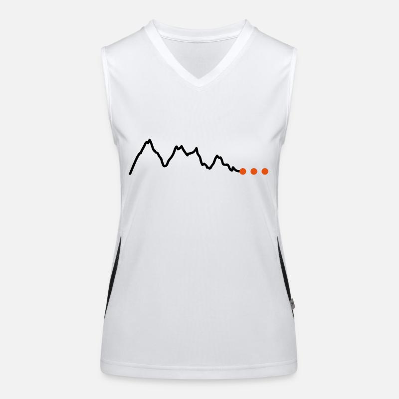 Höhenprofil-Gebirge Funktionelles Kontrast-Tank Top für Frauen