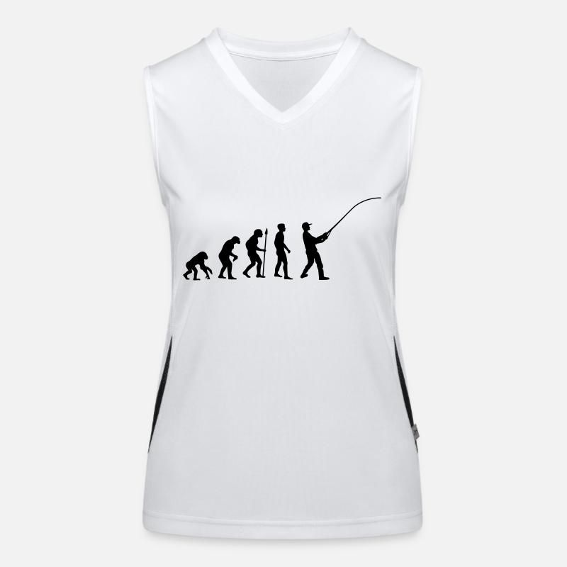fishing__evolution____f1 Funktionelles Kontrast-Tank Top für Frauen
