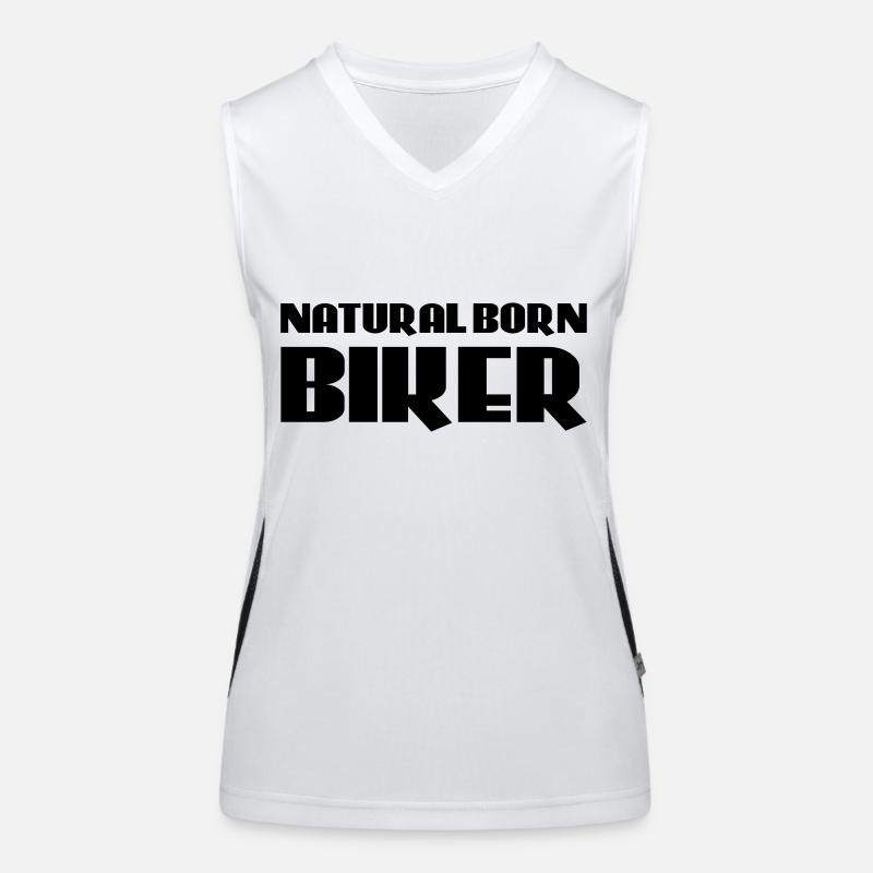 Natural born Biker Funktionelles Kontrast-Tank Top für Frauen