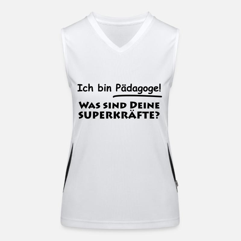 ich bin pädagoge Funktionelles Kontrast-Tank Top für Frauen