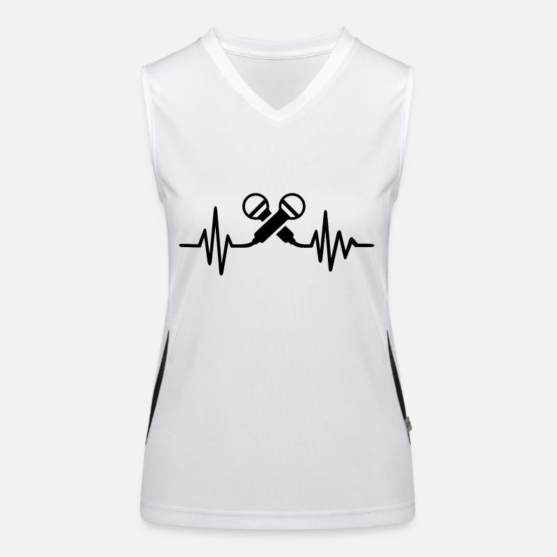 Mikrofon Funktionelles Kontrast-Tank Top für Frauen