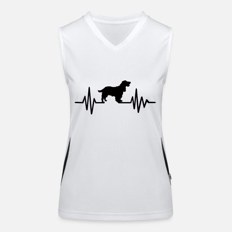 Cocker Spaniel Funktionelles Kontrast-Tank Top für Frauen