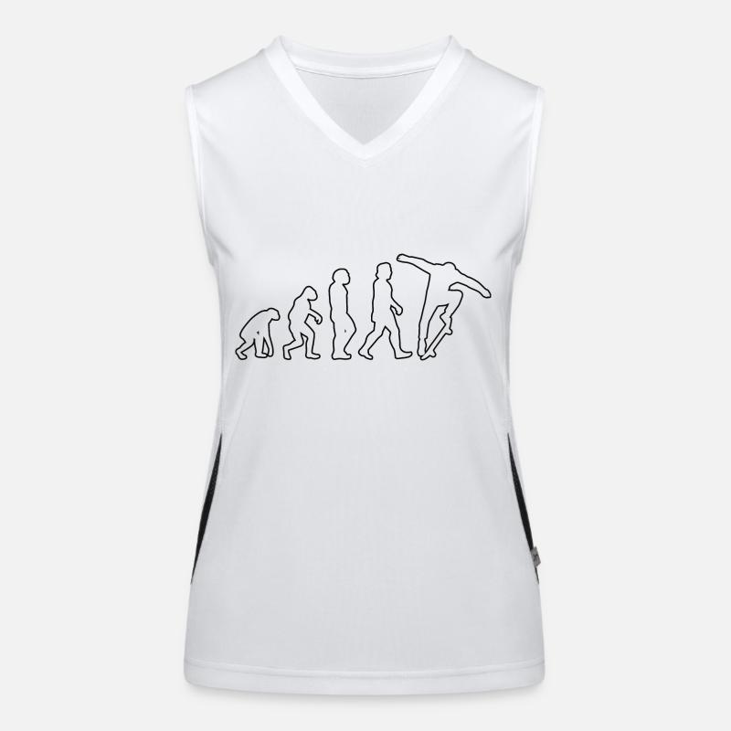 Skateboard Evolution Skateboarding Longboard Skate Funktionelles Kontrast-Tank Top für Frauen