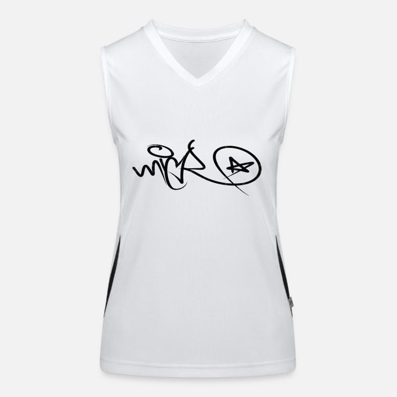 Tag Micro Logo Funktionelles Kontrast-Tank Top für Frauen