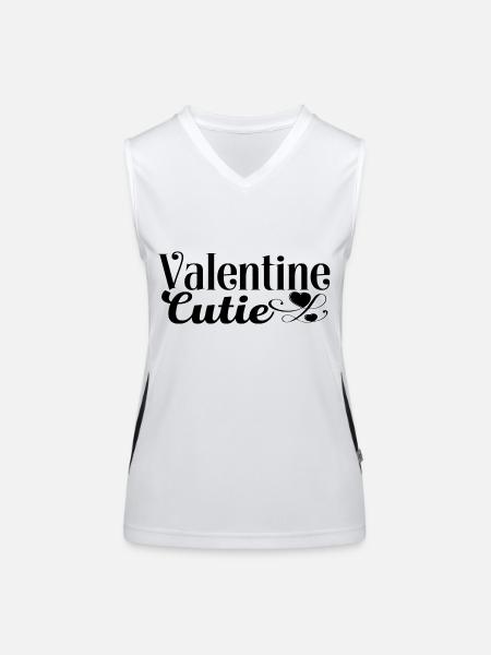 Valentine Cutie - Women's Functional Contrast Tank Top - white/black - Front