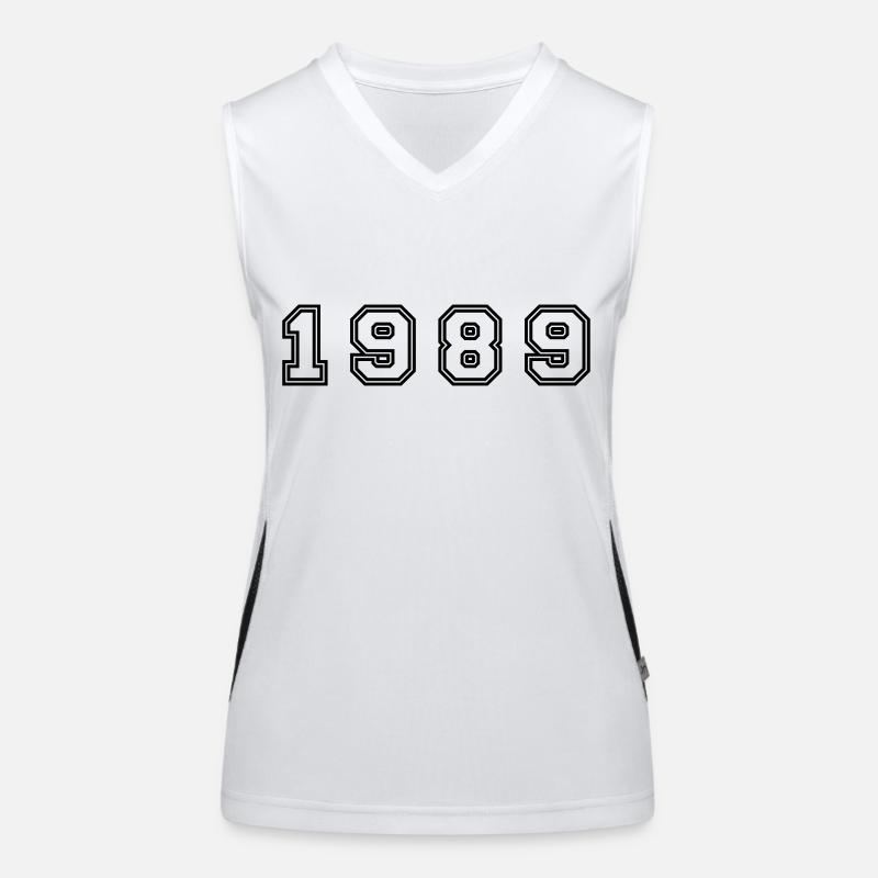 1989 Year Number Women's Functional Contrast Tank Top