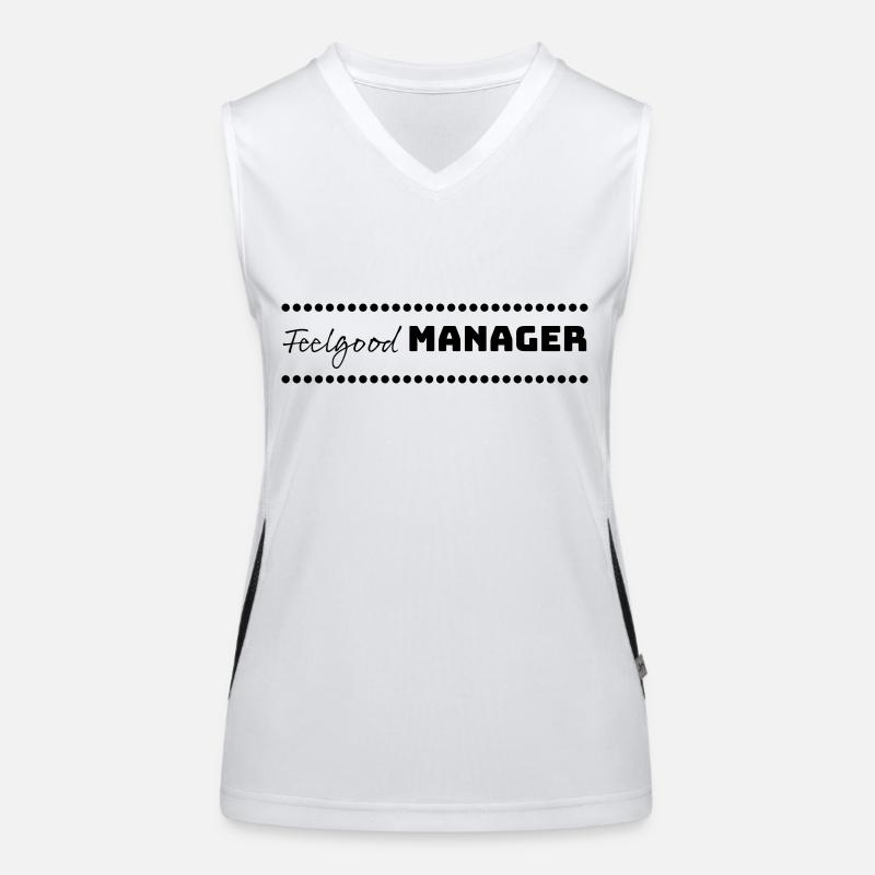 Design Feelgood Manager points noirs Débardeur respirant contrasté Femme