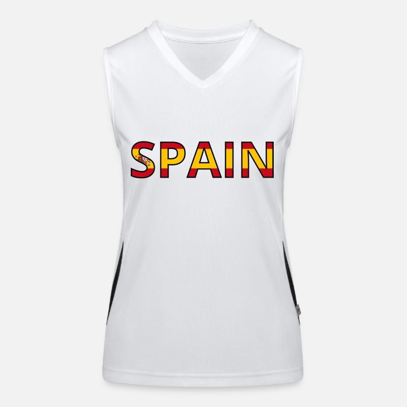 Drapeau Spain Débardeur respirant contrasté Femme