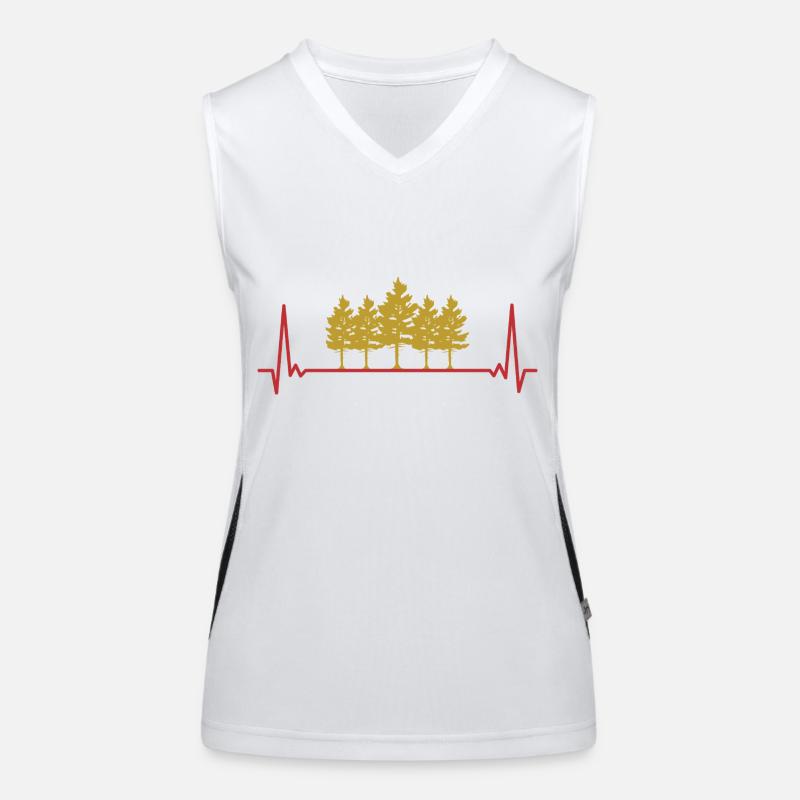 Wald Herzschlag Baum Funktionelles Kontrast-Tank Top für Frauen