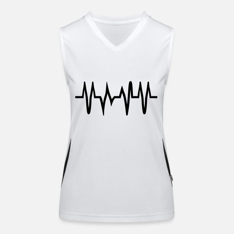 Herzschlag Funktionelles Kontrast-Tank Top für Frauen