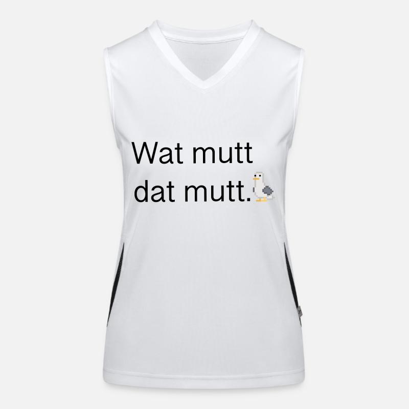 Wat mutt dat mutt Women's Functional Contrast Tank Top