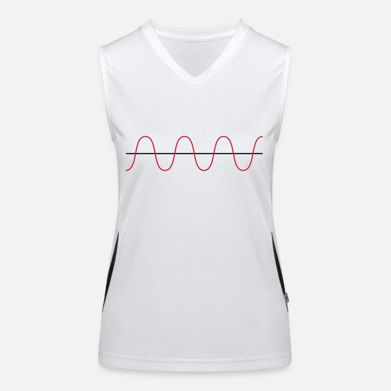 Wellenform Sinus Waveform OSC Physik Schwingung Funktionelles Kontrast-Tank Top für Frauen