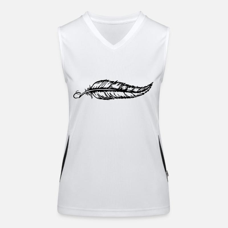 Feder Funktionelles Kontrast-Tank Top für Frauen