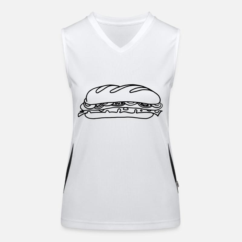 Sandwich belegtes Brot Geschenk Geschenkidee Funktionelles Kontrast-Tank Top für Frauen