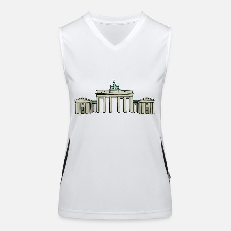 Brandenburger Tor BERLIN Funktionelles Kontrast-Tank Top für Frauen