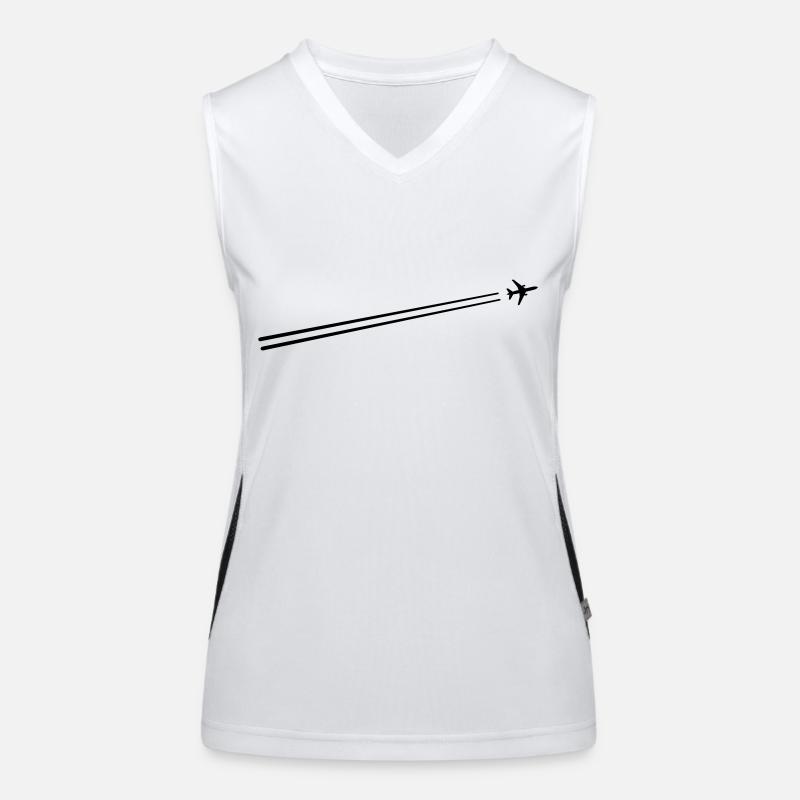 airplane Women's Functional Contrast Tank Top