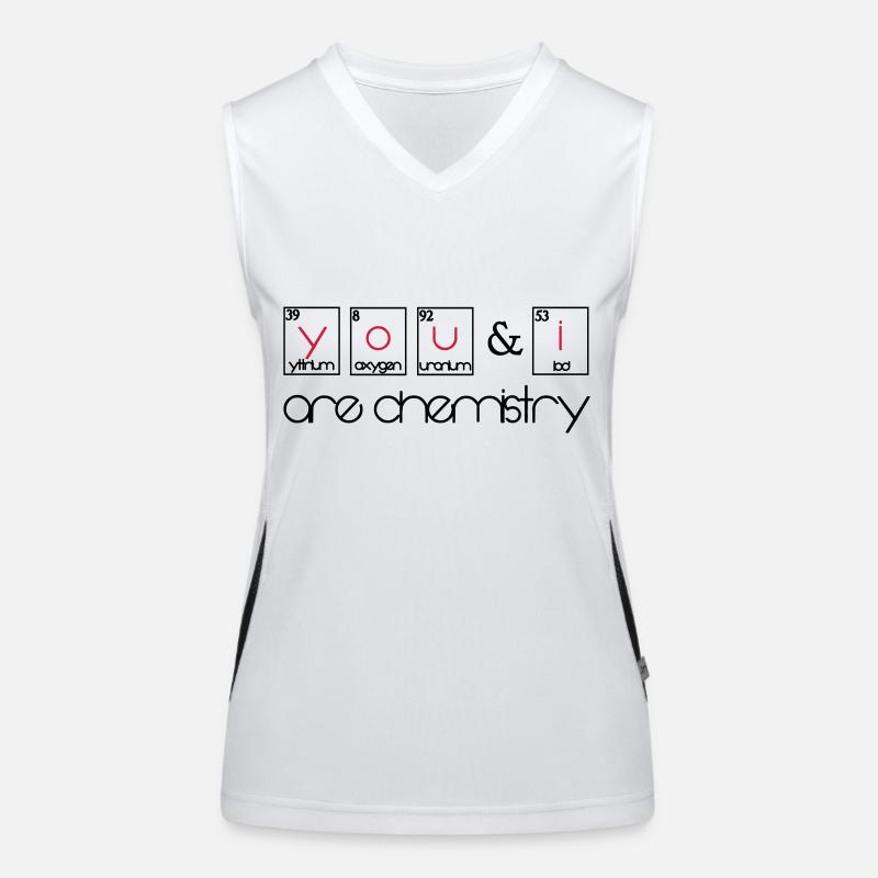 you and i are chemistry - Women's Functional Contrast Tank Top - white/black