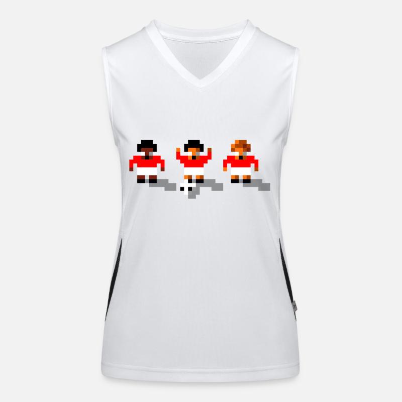 Soccer Red Team Women's Functional Contrast Tank Top