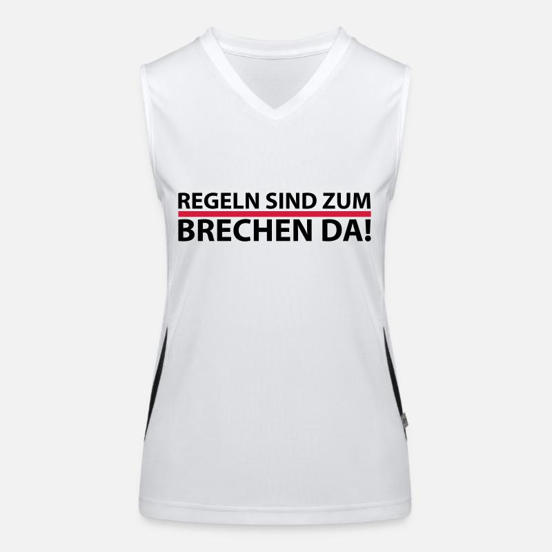 Les règles sont pour briser parce Débardeur respirant contrasté Femme