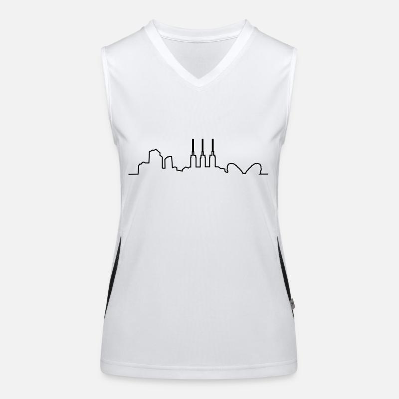 Hannover // Skyline // Silhouette // Skylineshirt Funktionelles Kontrast-Tank Top für Frauen