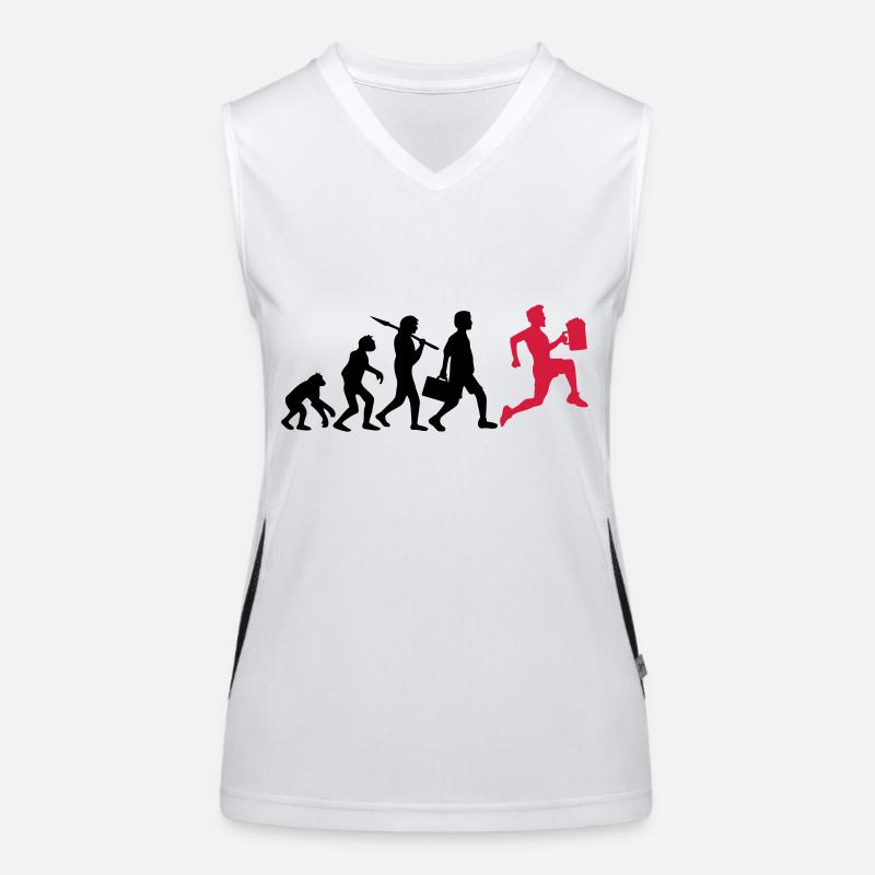 Evolution Bier Rennen Saufen Funktionelles Kontrast-Tank Top für Frauen