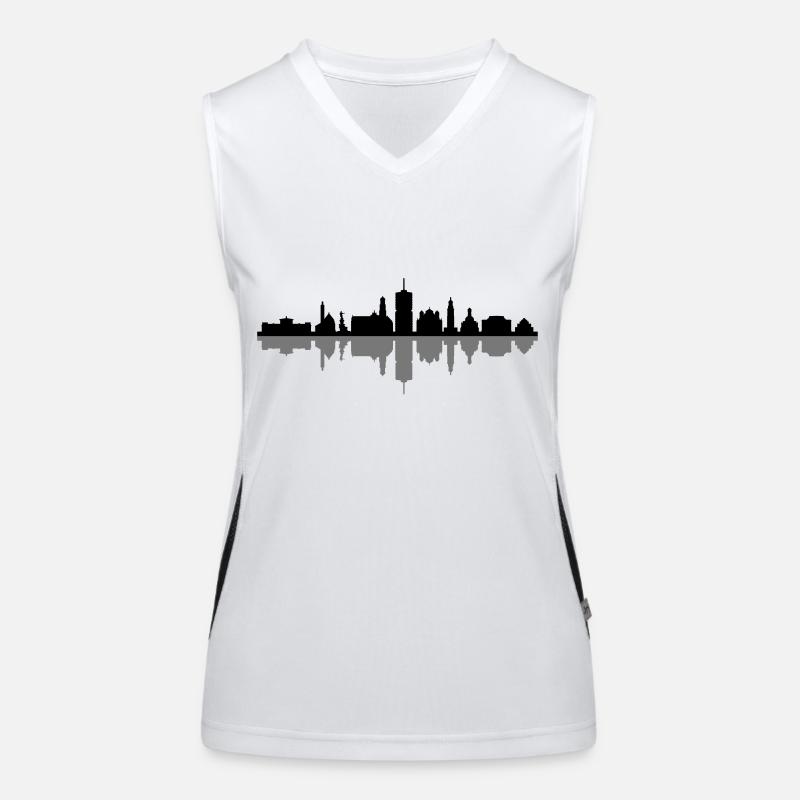Skyline - Augsburg Funktionelles Kontrast-Tank Top für Frauen