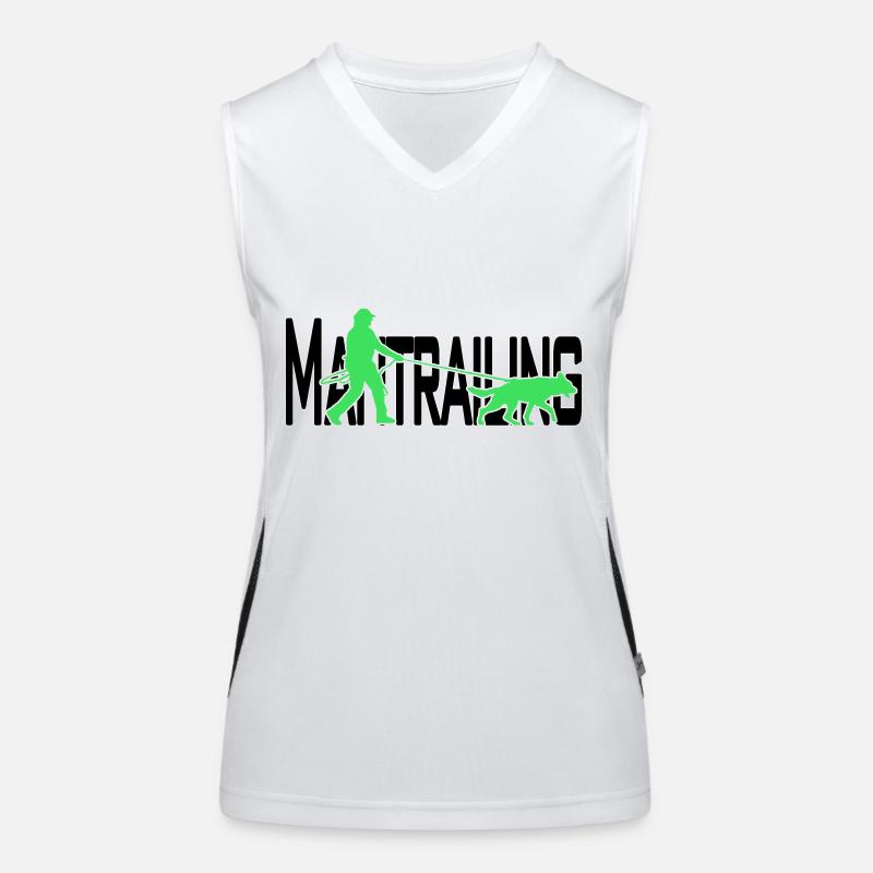 Mantrailing noir / vert Débardeur respirant contrasté Femme