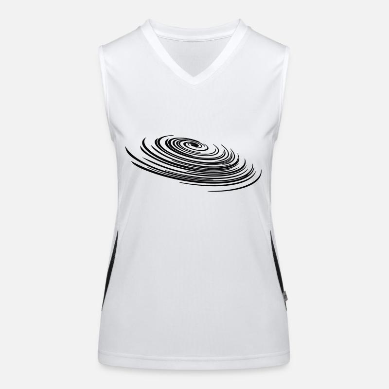 Spiral Geometry - Spiral Galaxy Circular Women's Functional Contrast Tank Top
