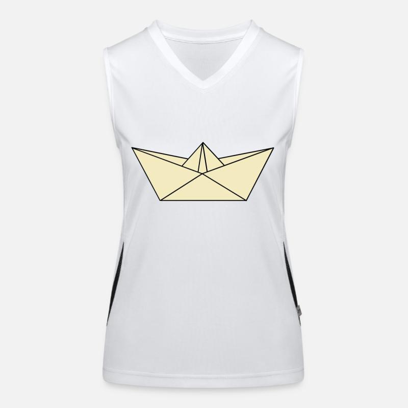 Papierschiffchen Funktionelles Kontrast-Tank Top für Frauen