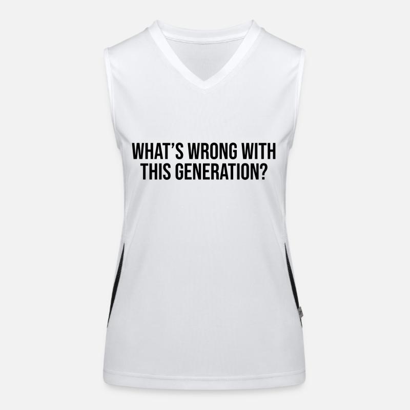 What's wrong with this generation Funktionelles Kontrast-Tank Top für Frauen