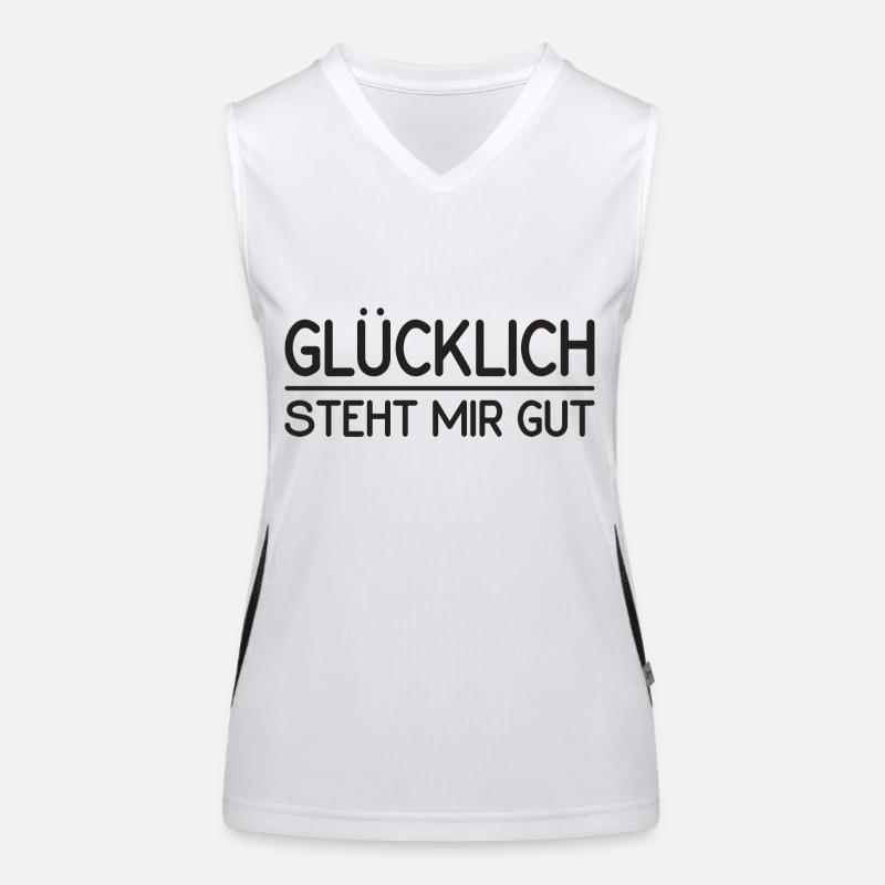 Glücklich steht mir gut Funktionelles Kontrast-Tank Top für Frauen